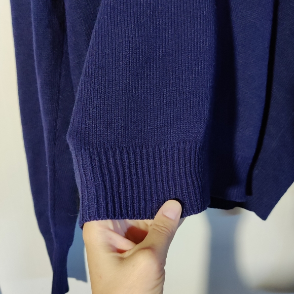 Furst of a Kind Blue Lace Up Sweater - Picture 5 of 9